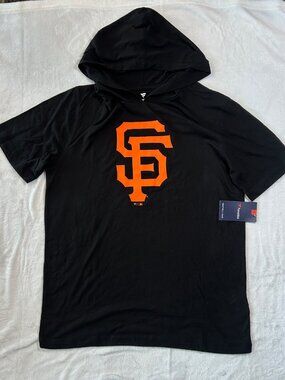 San Francisco Giants Black Short Sleeve Hoodie by Fanatics